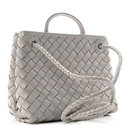 Bottega Veneta Nappa Intrecciato Small Andiamo Shoulder Bag Sterling 3 of 9
