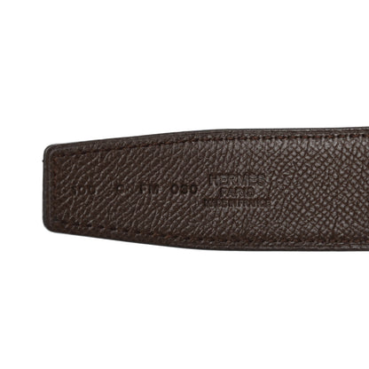 Hermes Epsom 32mm Belt Strap 100 Rouge H Chocolate 3 of 3