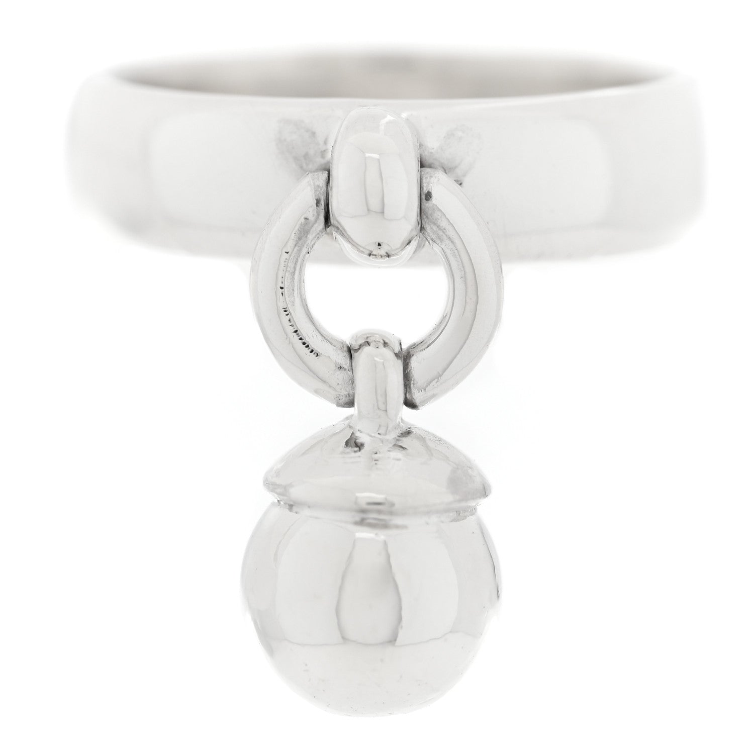 Tiffany Sterling Silver HardWear Ball Dangle Ring 53 6.25 1 of 5