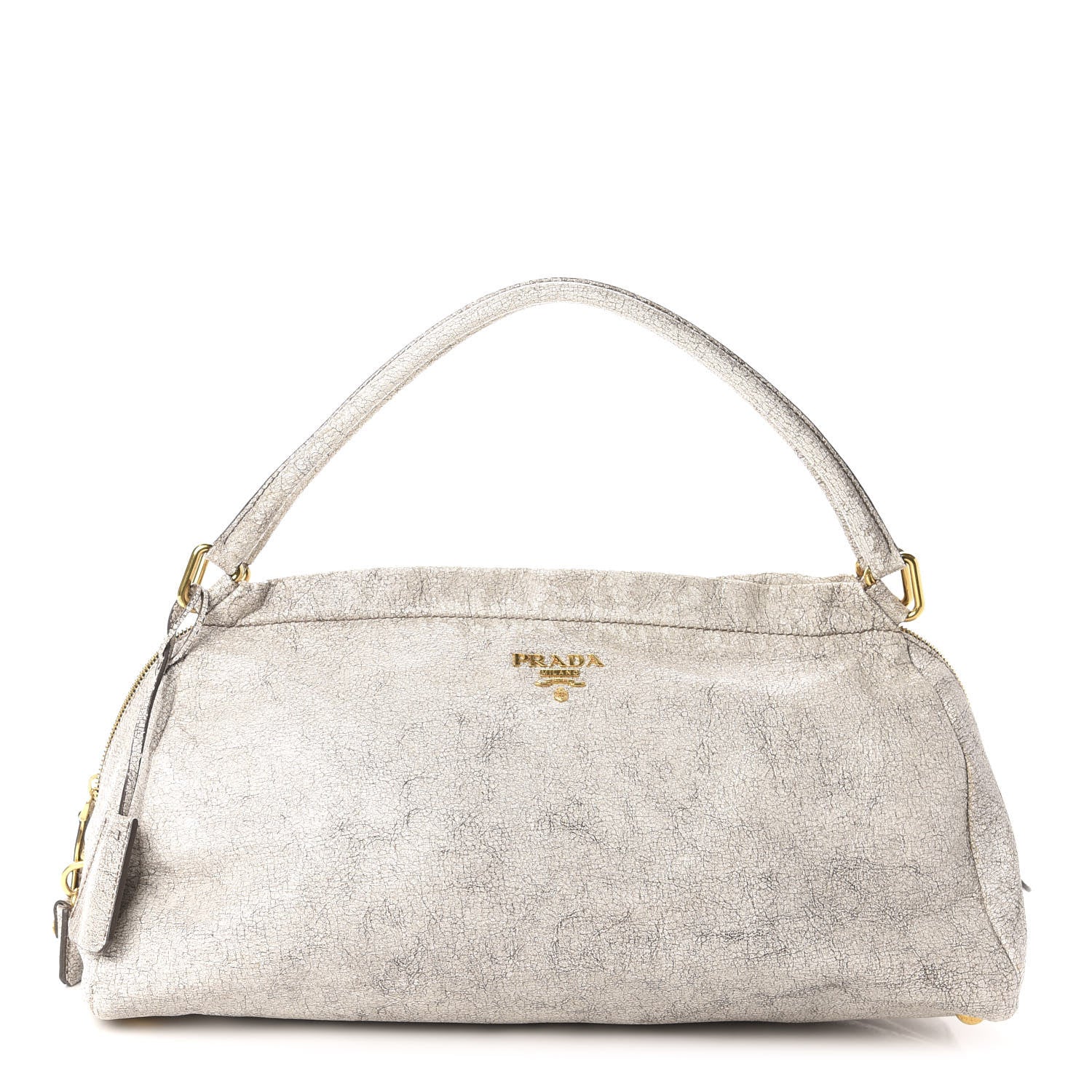 Prada Craquele Shoulder Bag Talco 1 of 12