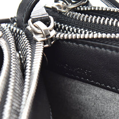 Celine Cotton Canvas Large Trio Crossbody Bag Black White 8 of 11
