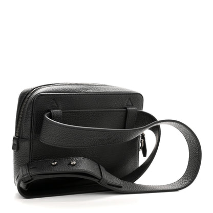 Salvatore Ferragamo Grained Calfskin Zip Around Convertible Bag Black 3 of 9