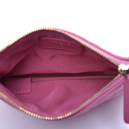 Chanel Caviar Quilted Small Cosmetic Case Pink 5 of 11