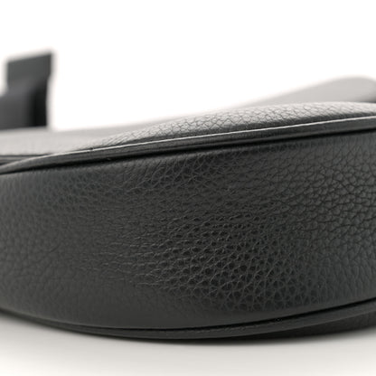Christian Dior Grained Calfskin Mens Saddle Bag Black 9 of 14
