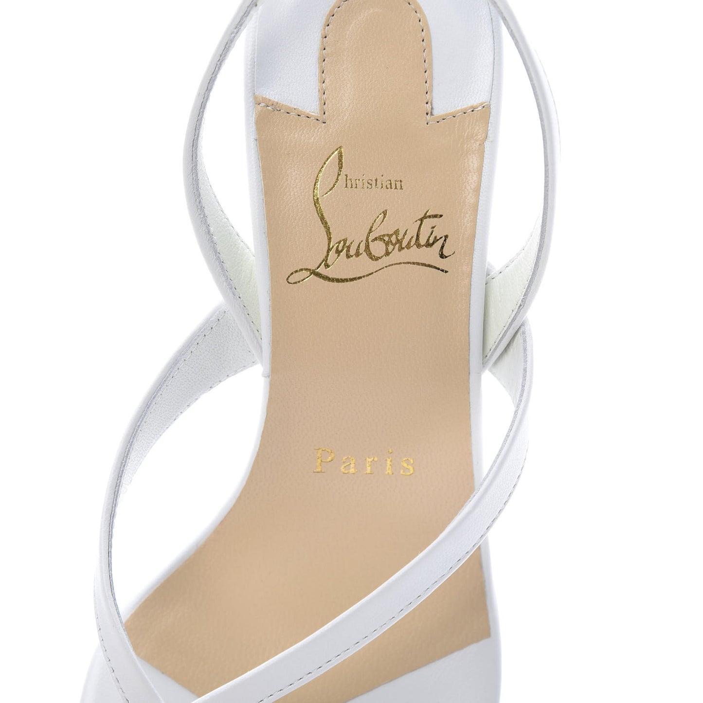 Calfskin Taralita 55 Thong Sandals 35.5 White