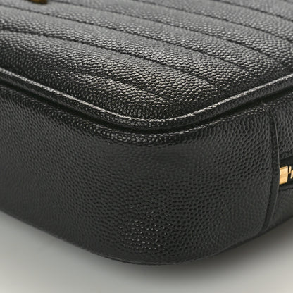 Saint Laurent Grain De Poudre Matelasse Monogram Mini Lou Camera Bag Black 10 of 10