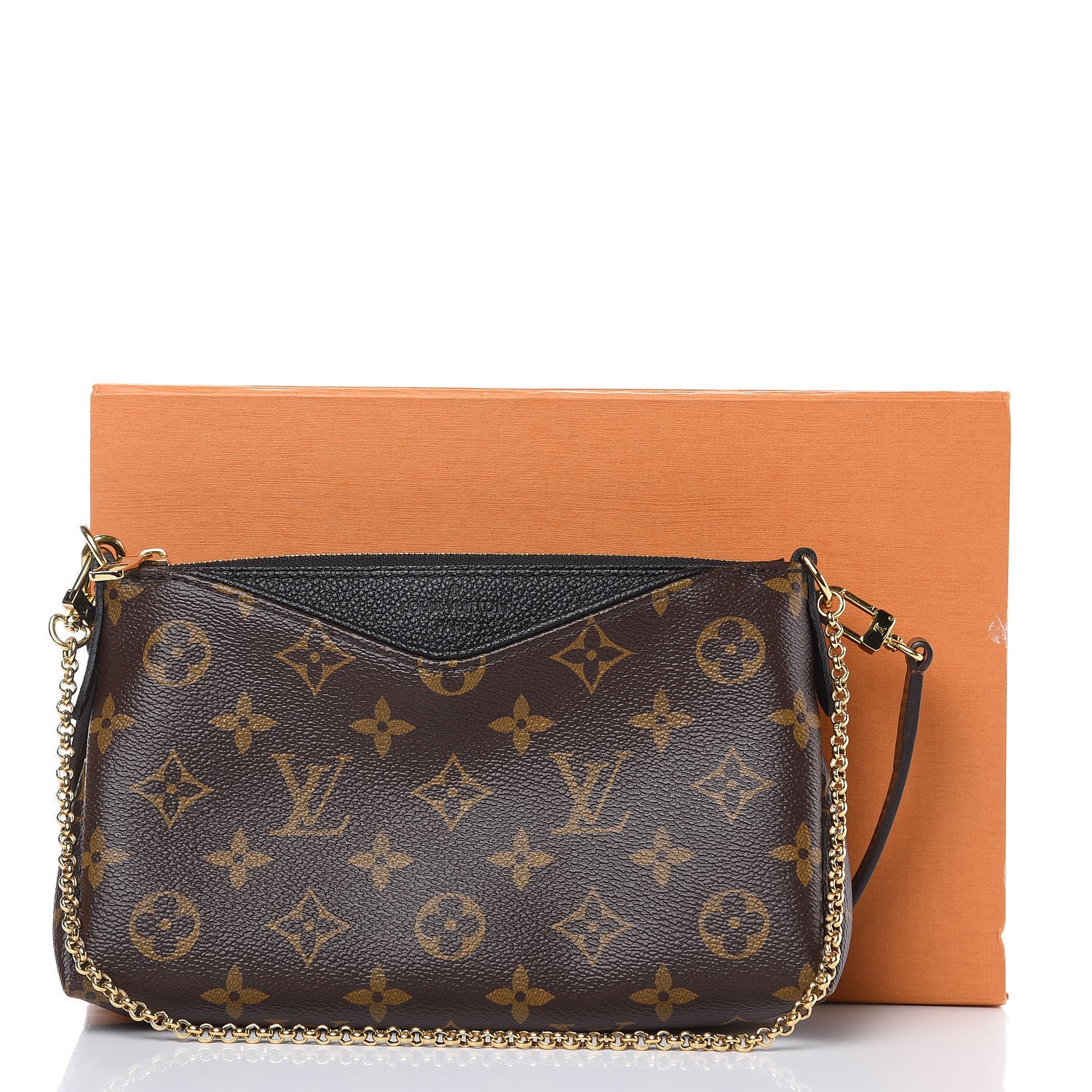 Louis Vuitton Monogram Pallas Clutch Black 9 of 9