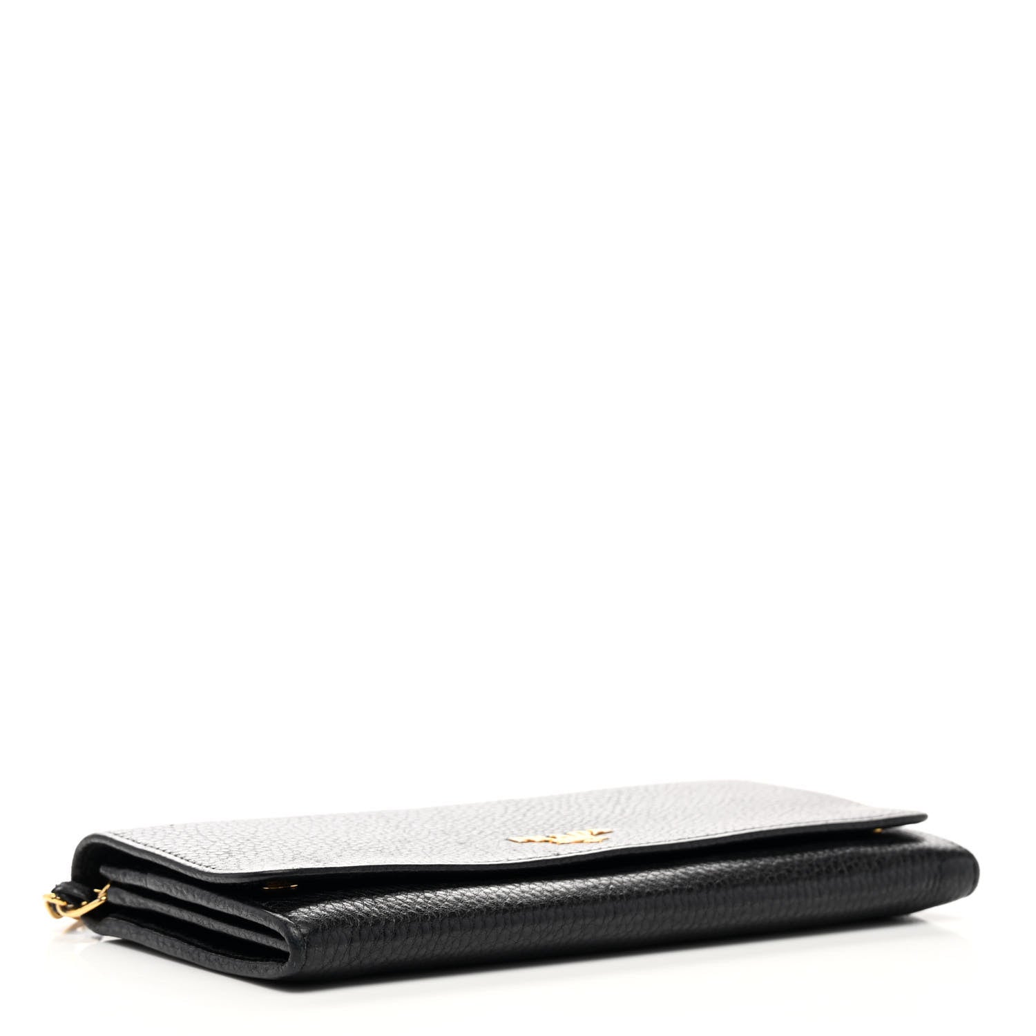 Prada Vitello Daino Chain Wallet Black 4 of 10