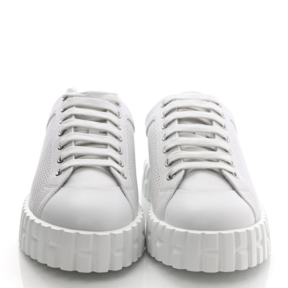 Hermes Perforated Calfskin Cross Sneakers 37 White 2 of 8