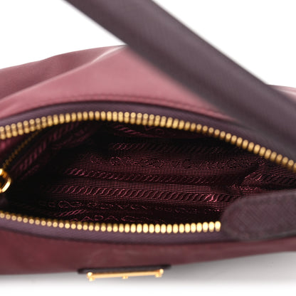 Prada Tessuto Nylon Saffiano Mini Re-Edition 2005 Bag Bordeaux 5 of 9