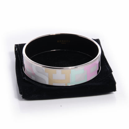 Hermes Enamel Printed Capitales Wide Bracelet 70 6 of 6