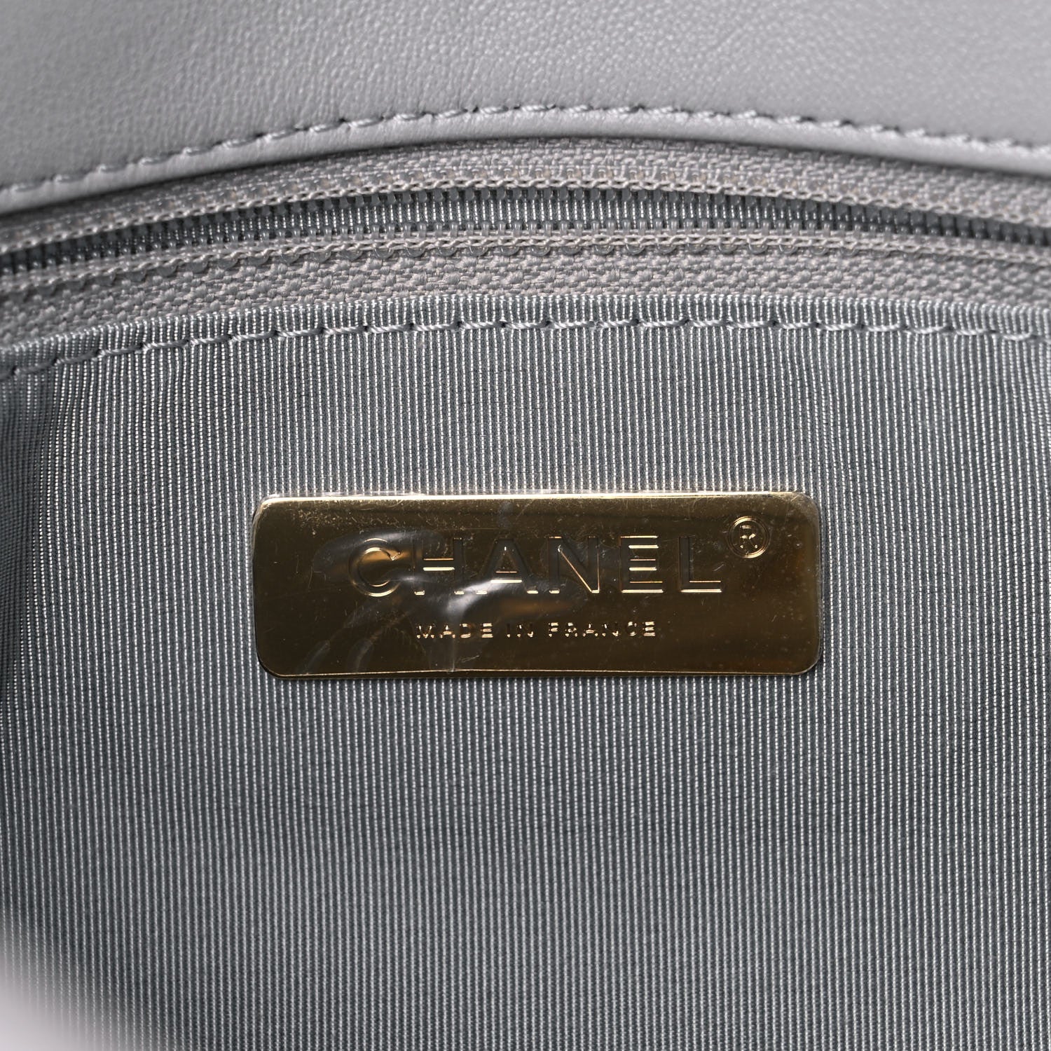 Chanel Lambskin Quilted Large Chanel 19 Flap Grey 6 of 10