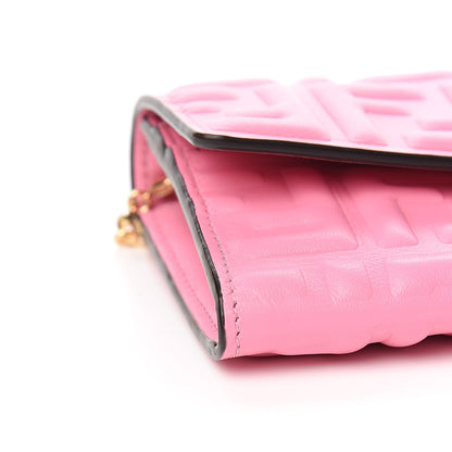 Fendi Nappa Matisse FF Embossed Continental Wallet On Chain Lollypop 8 of 11