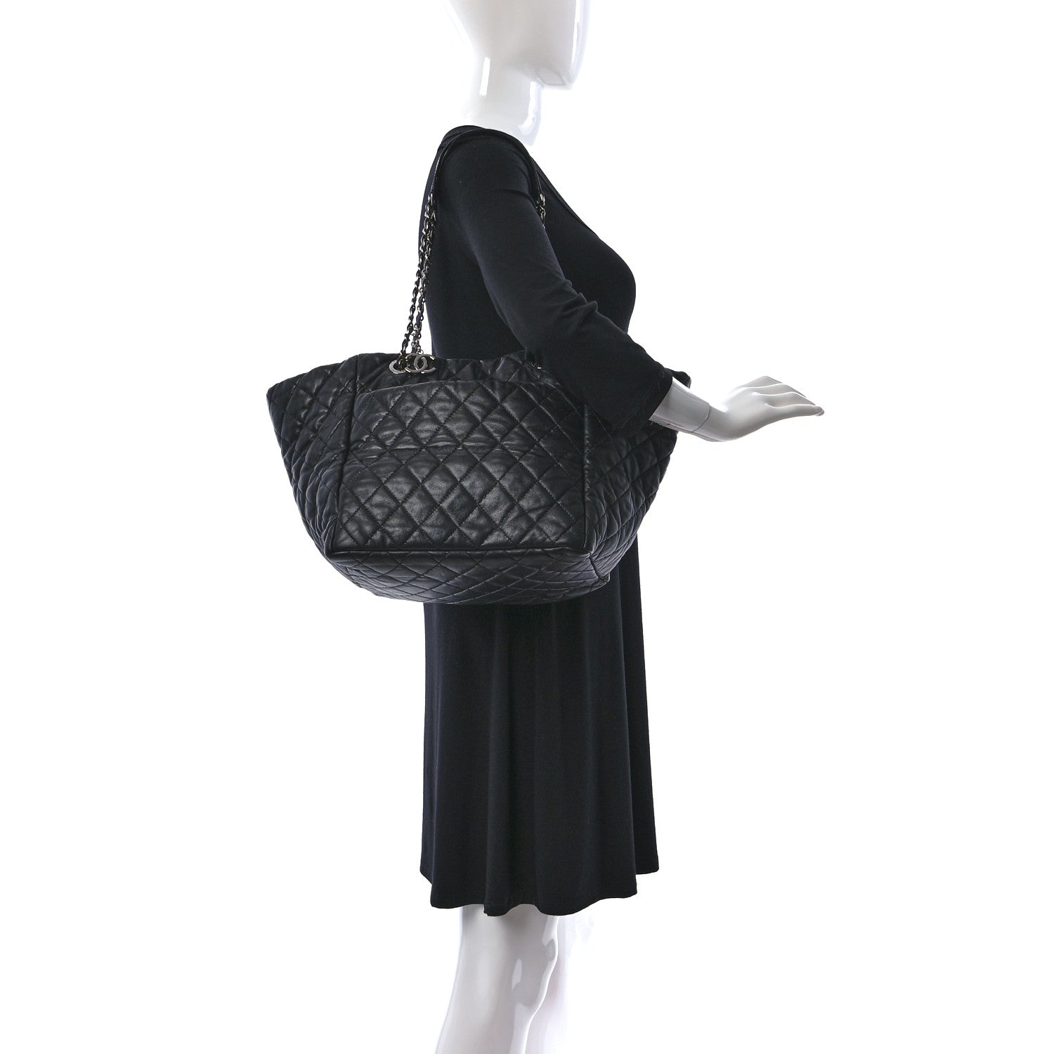 Chanel Lambskin Quilted Week End on Mars Tote Black 2 of 20