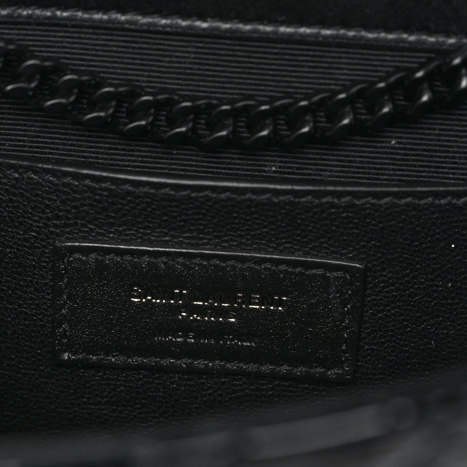 Saint Laurent Patent Mixed Matelasse Triquilt Small Monogram Satchel Black 7 of 9