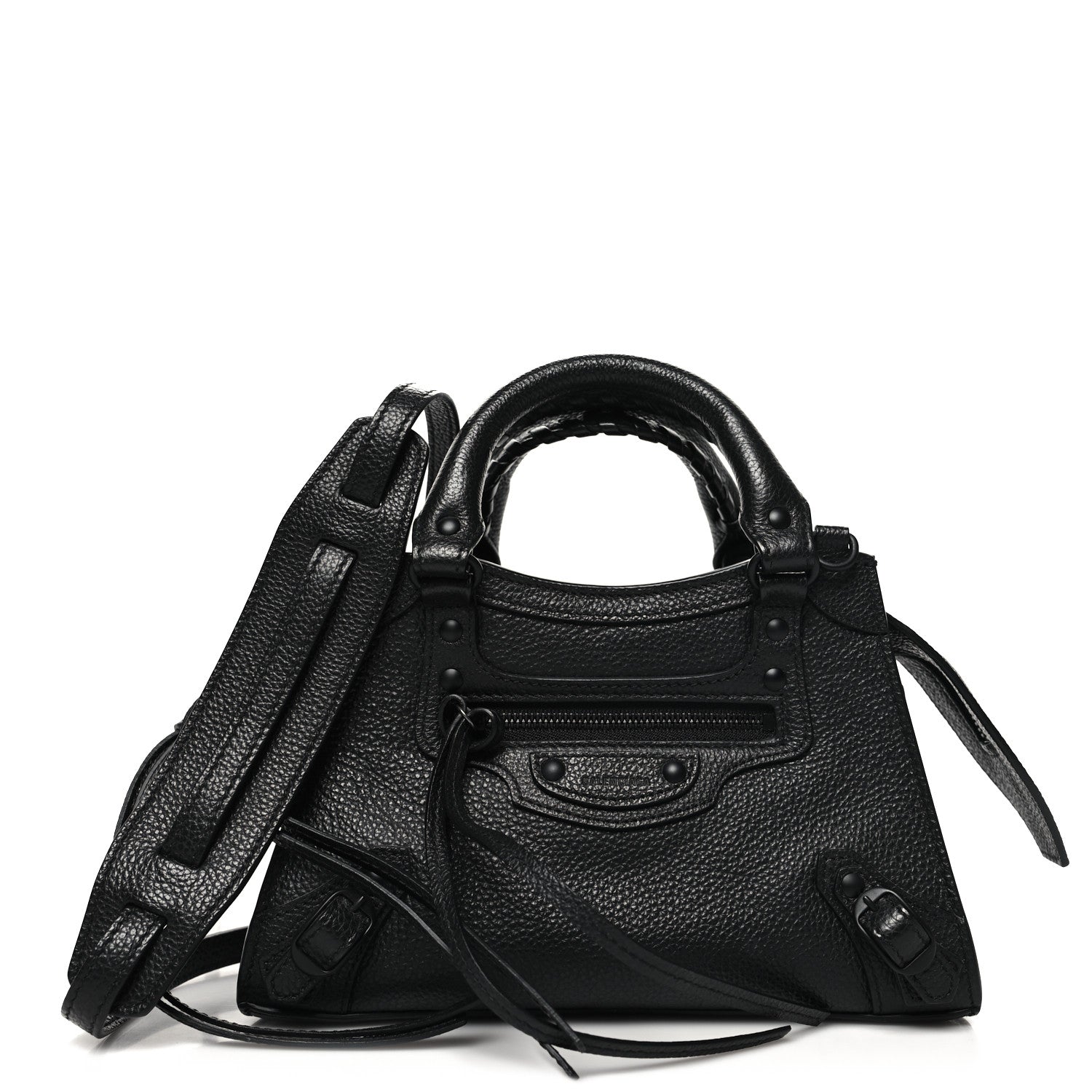 Balenciaga Grained Calfskin Neo Classic Black Hardware Mini City Black 1 of 9