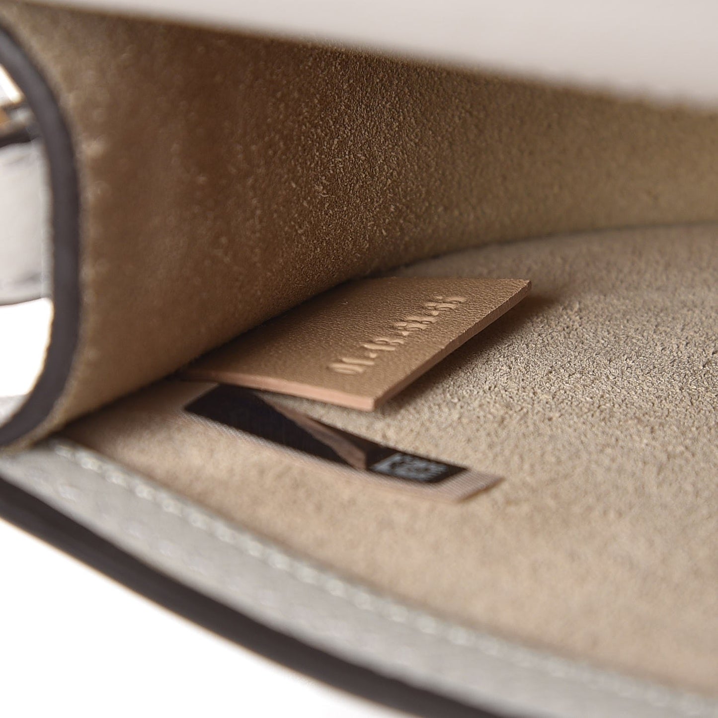Calfskin Suede Small Nile Bracelet Bag Airy Grey