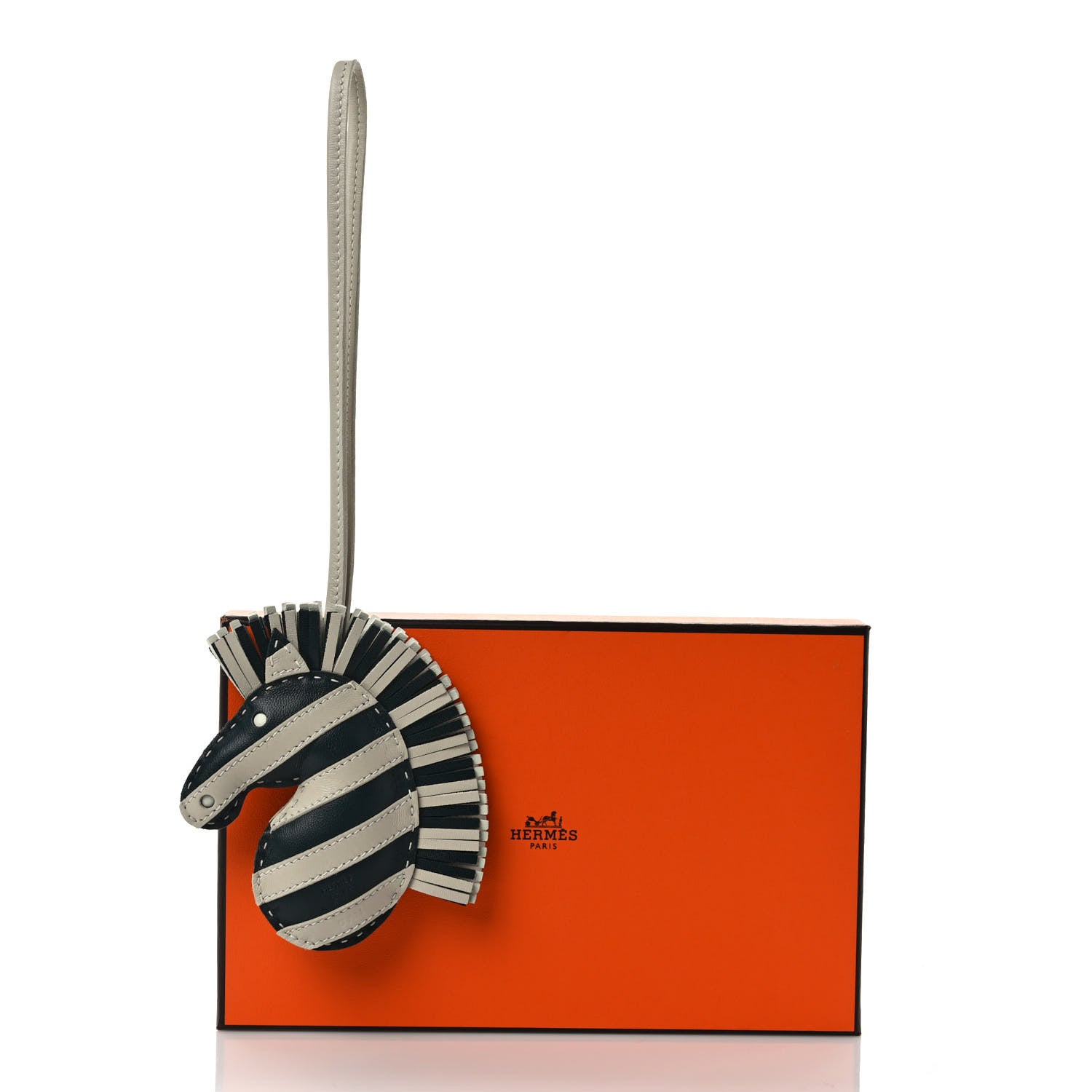 Hermes Milo Lambskin Geegee Savannah Bag Charm Vert Cypress Beton 4 of 4