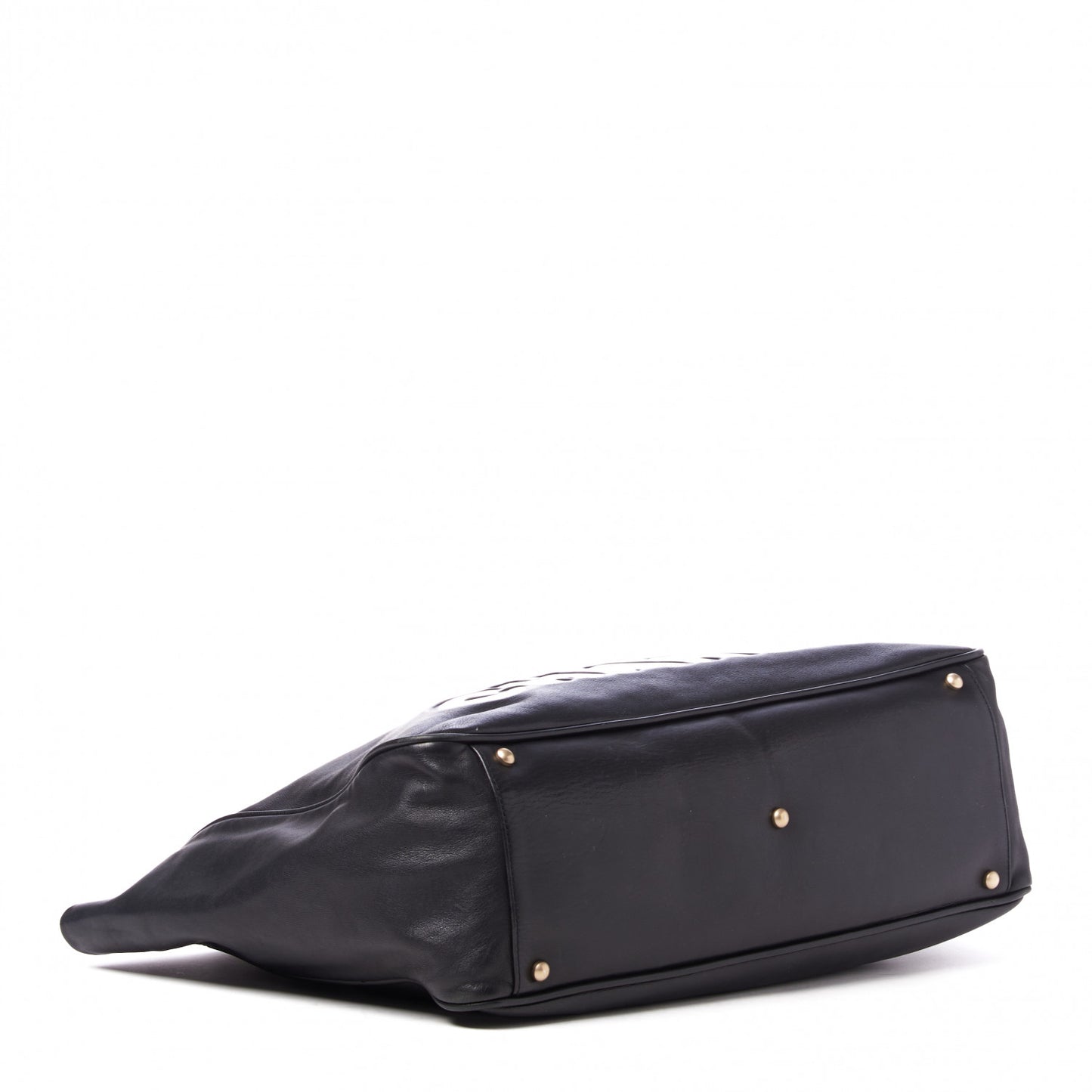 Lambskin Camellia Tote Black