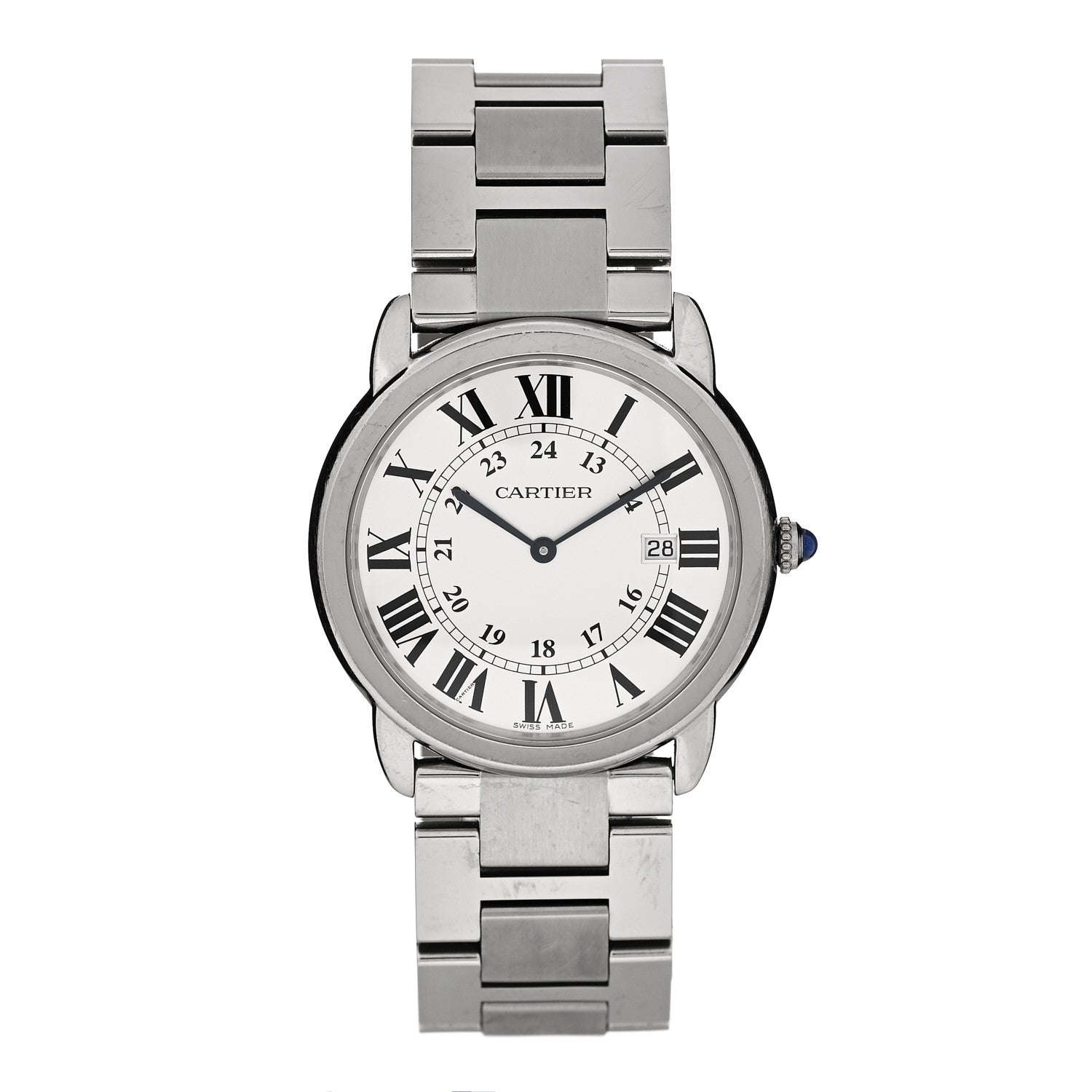 Cartier Stainless Steel 36mm Ronde Solo Quartz Watch 1 of 4
