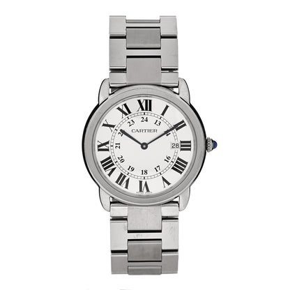 Cartier Stainless Steel 36mm Ronde Solo Quartz Watch 1 of 4