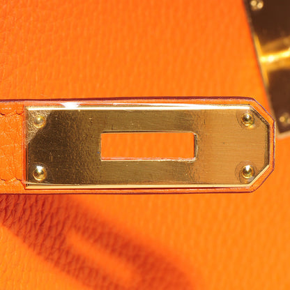 Hermes Taurillon Clemence Kelly Retourne 32 Orange 11 of 25