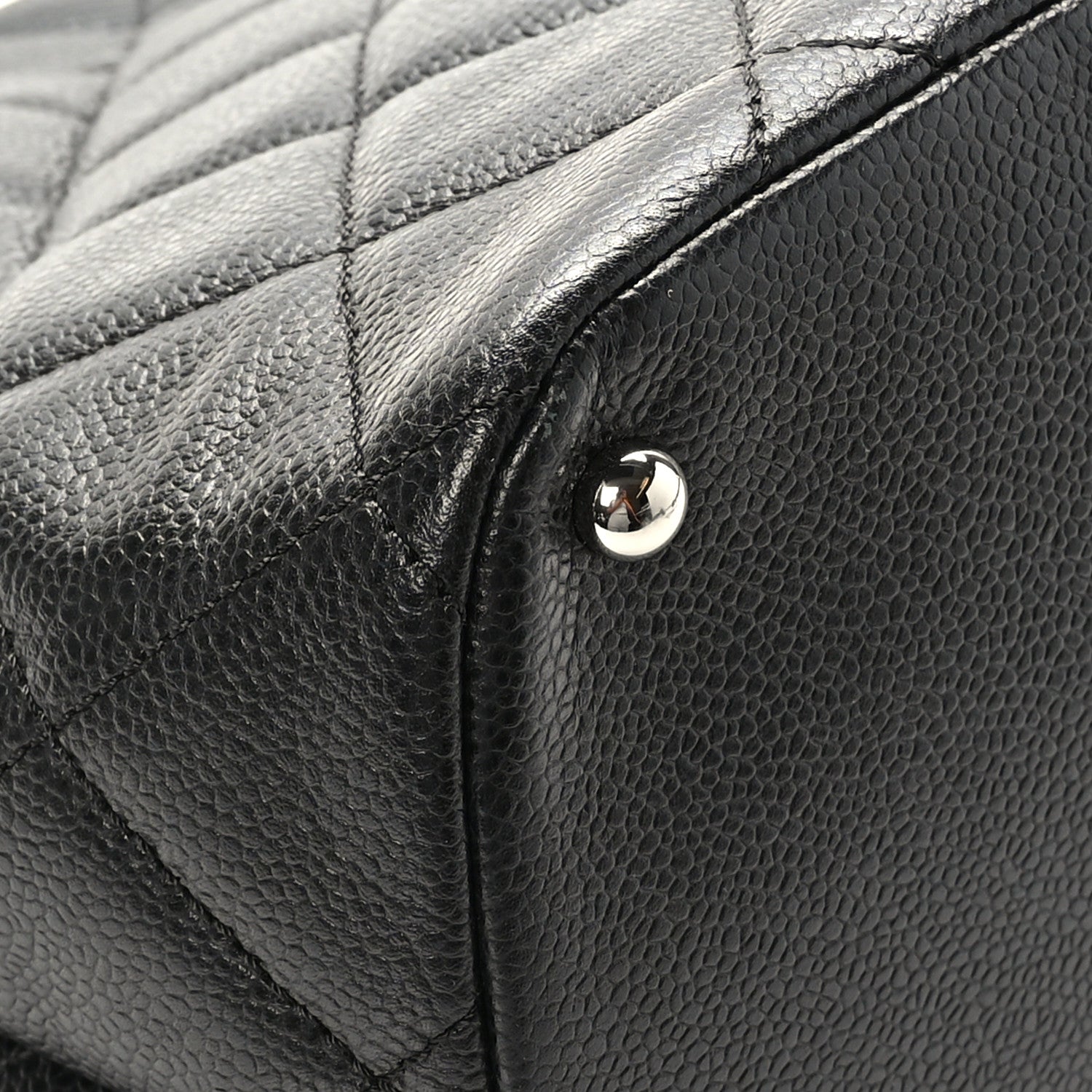 Chanel Caviar Quilted CC Timeless Soft Tote Black 10 of 11