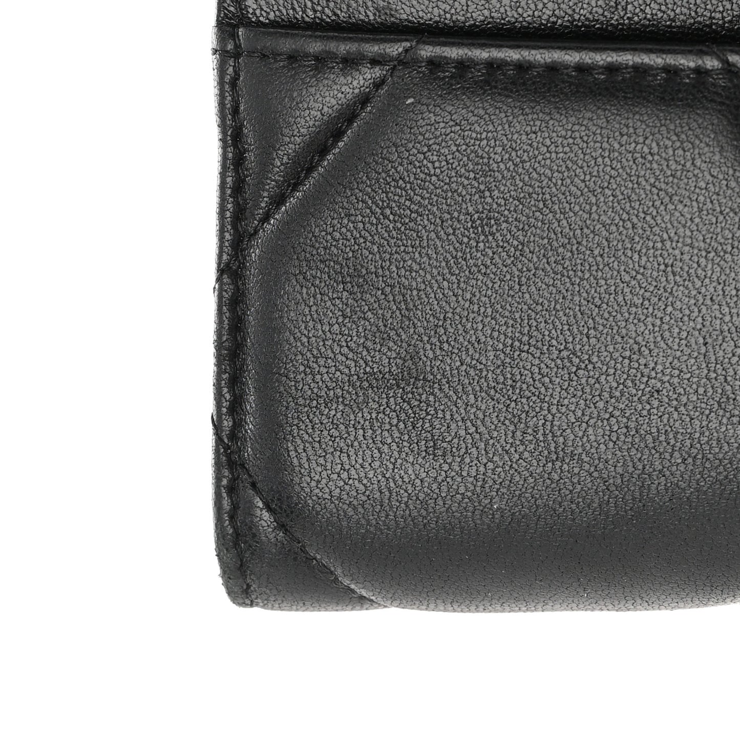 Lambskin Quilted Chanel 19 Flap Wallet Black