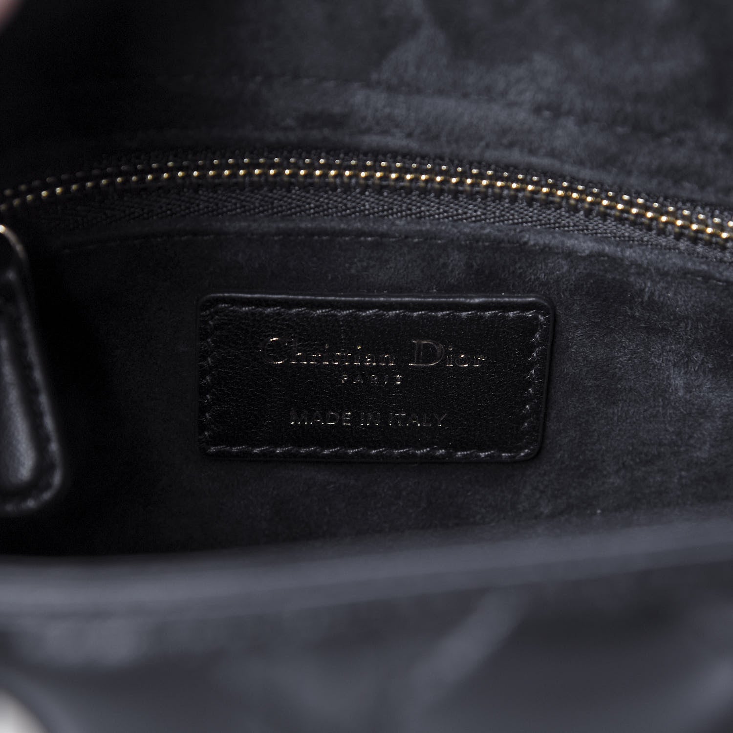 Christian Dior Lambskin Cannage Medium Lady Dior Black 9 of 9