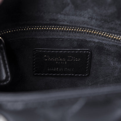 Christian Dior Lambskin Cannage Medium Lady Dior Black 9 of 9