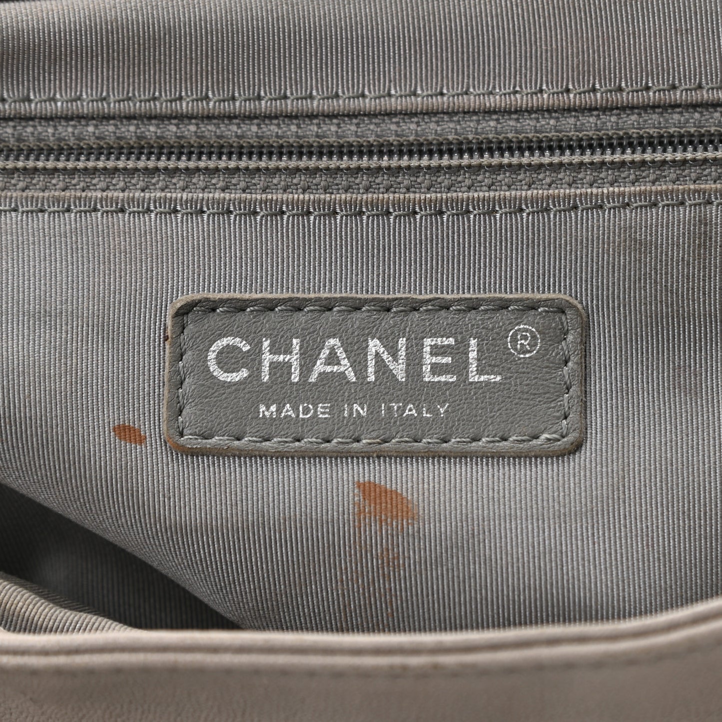 Washed Lambskin Quilted Medium Chain Around Flap Taupe