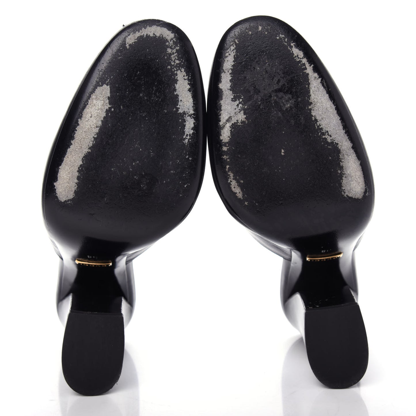 Malaga Kid Horsebit Princetown High Heel Mules 38 Black