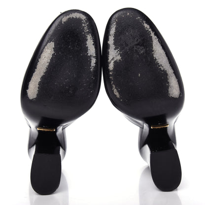 Gucci Malaga Kid Horsebit Princetown High Heel Mules 38 Black 6 of 11