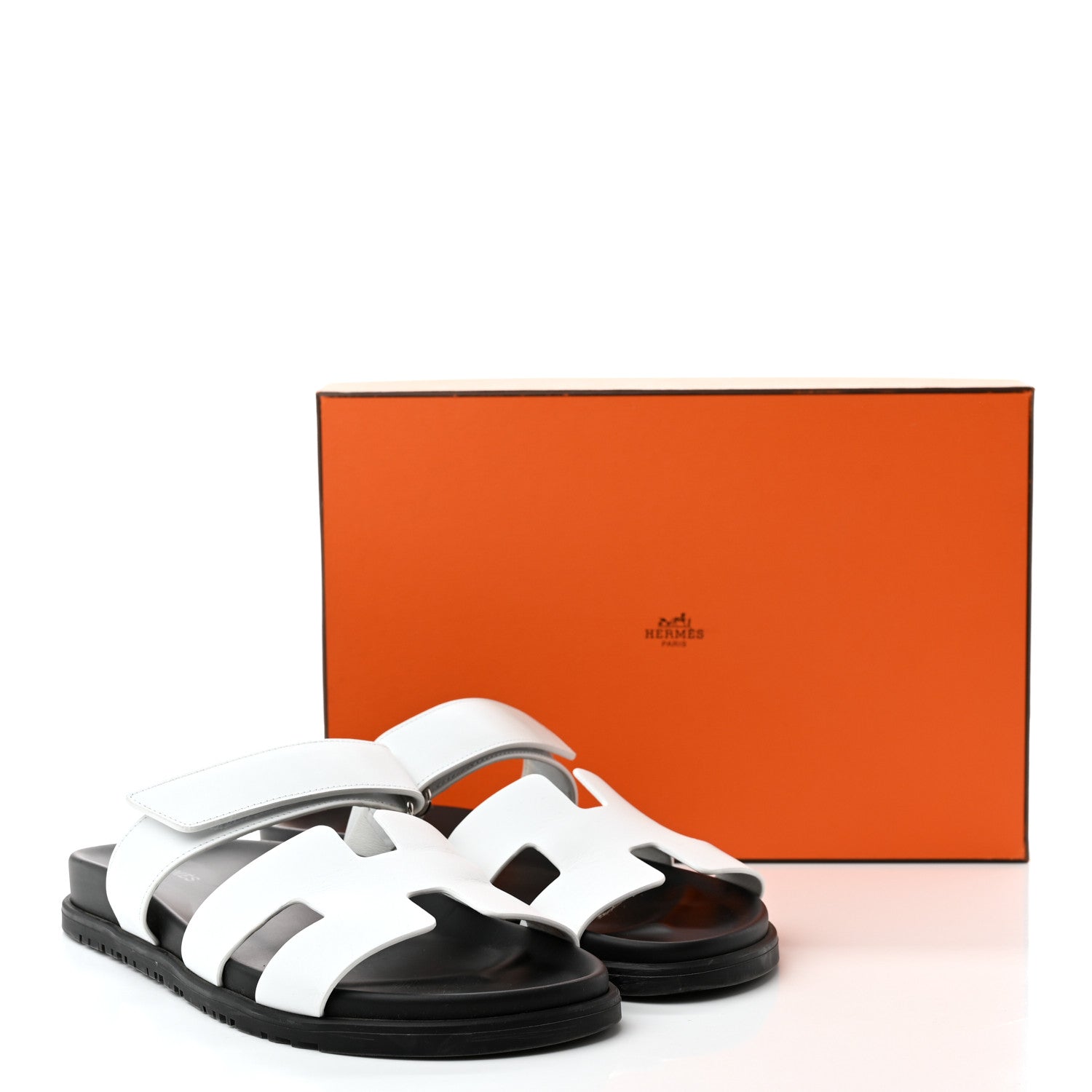 Hermes Calfskin Womens Chypre Sandals 41 White 12 of 12