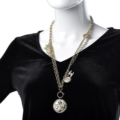 Chanel CC Medallion 100 Anniversary Chain Necklace Gold 2 of 7