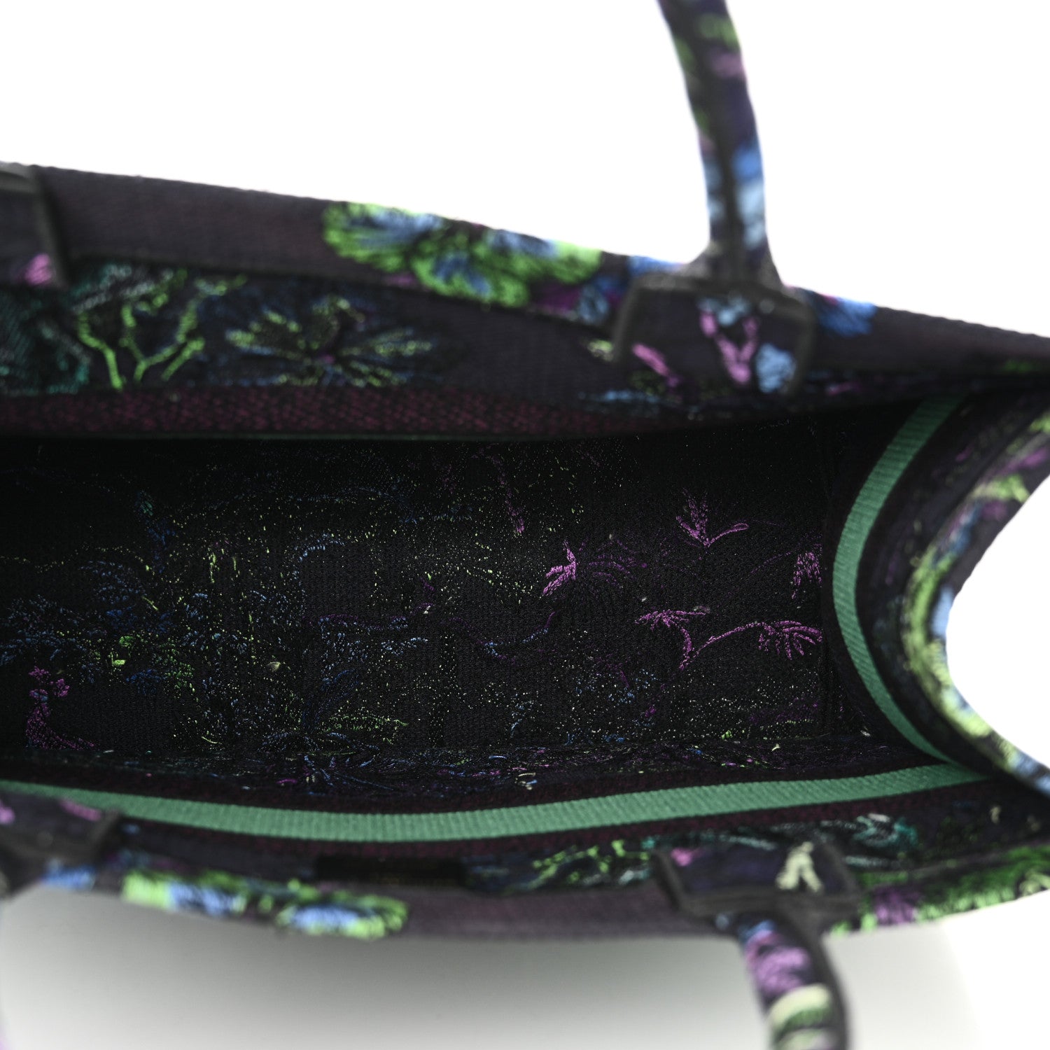 Christian Dior Canvas Embroidered Medium Toile de Jouy Voyage Book Tote Blue Multicolor 5 of 10
