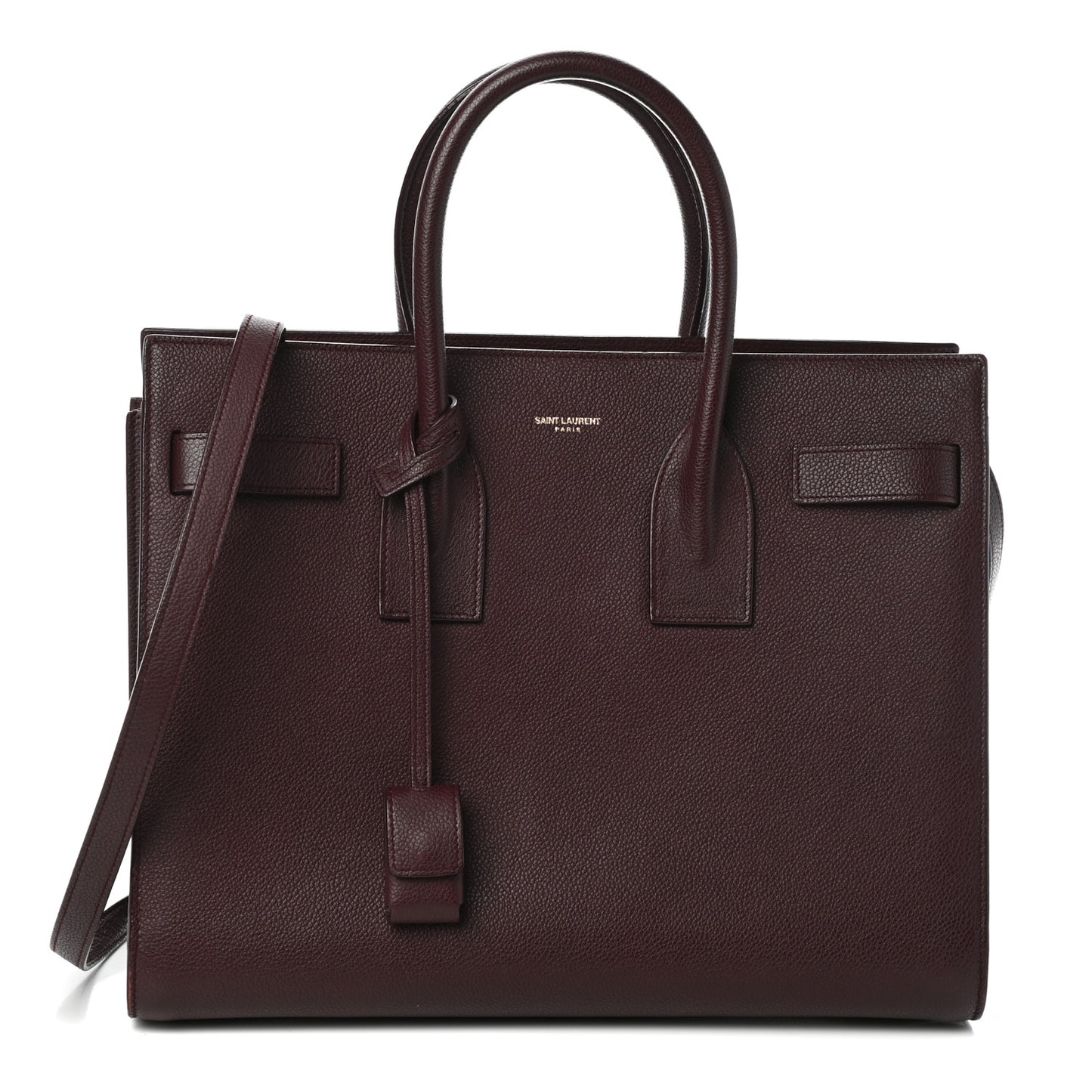 Grained Calfskin Small Classic Sac De Jour Bordeaux