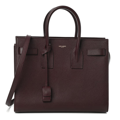 Saint Laurent Grained Calfskin Small Classic Sac De Jour Bordeaux 1 of 9