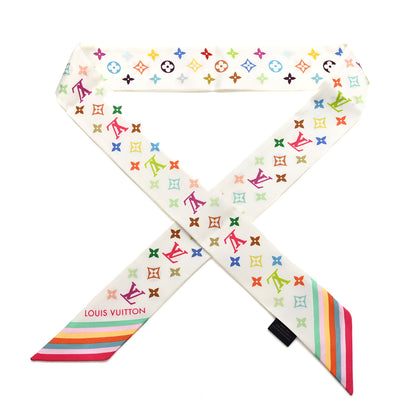 Louis Vuitton LV X TM Silk Monogram Multicolor BB Bandeau White 1 of 3