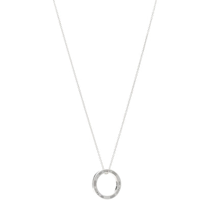 Tiffany Sterling Silver 1837 Circle Pendant Necklace 1 of 4