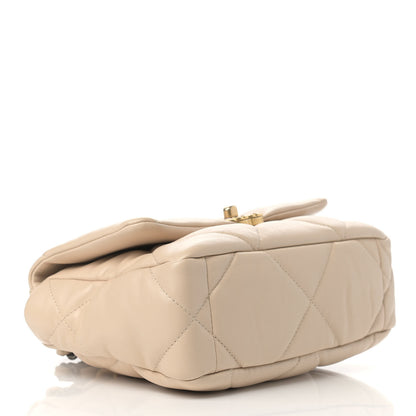 Chanel Lambskin Quilted Medium Chanel 19 Flap Beige 4 of 9