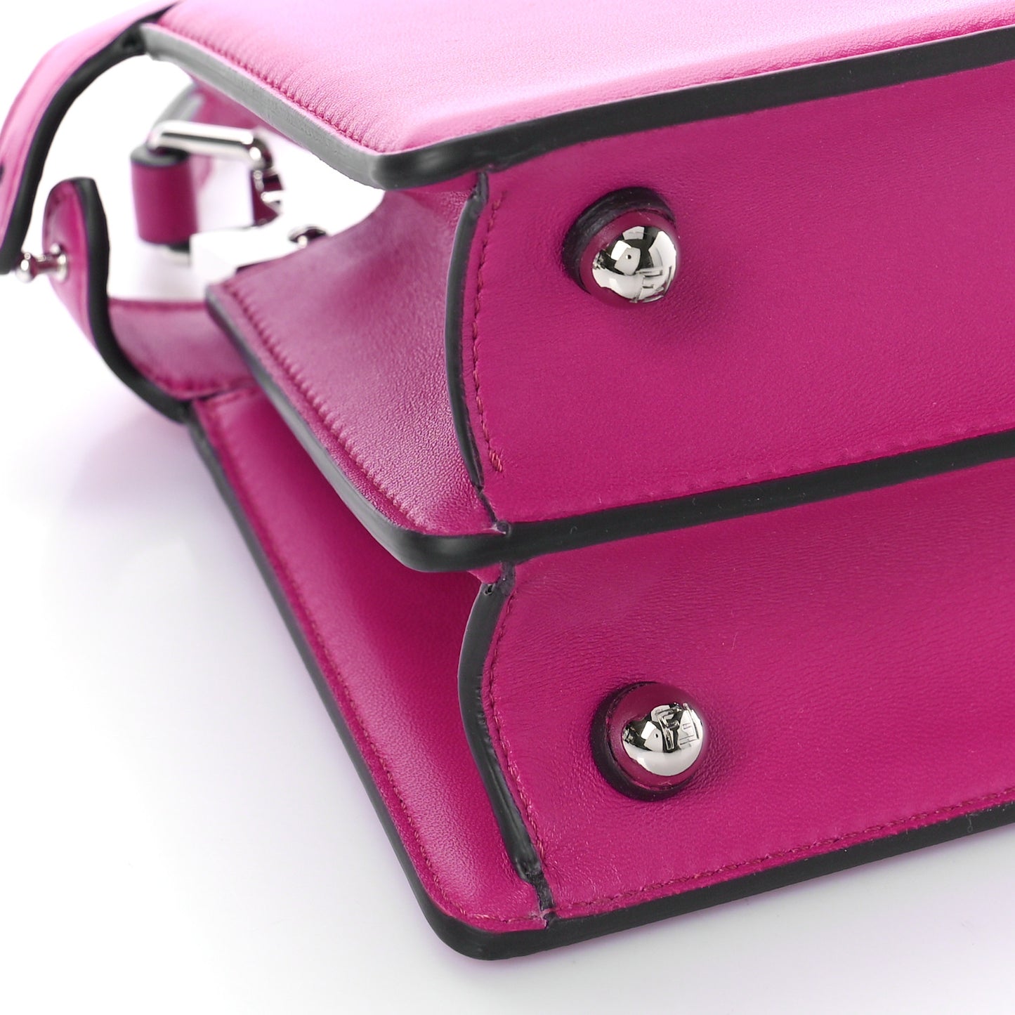 Shiny Nappa Petite Peekaboo I SEE U Satchel Magenta