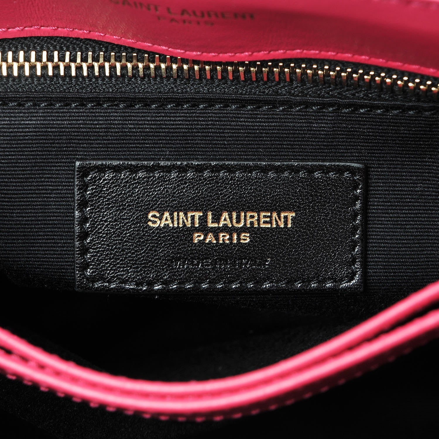 Saint Laurent Calfskin Y Quilted Monogram Toy Loulou Strap Bag Fresh Fuxia 6 of 7