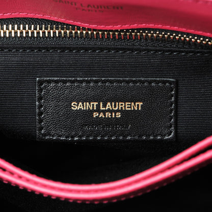Saint Laurent Calfskin Y Quilted Monogram Toy Loulou Strap Bag Fresh Fuxia 6 of 7