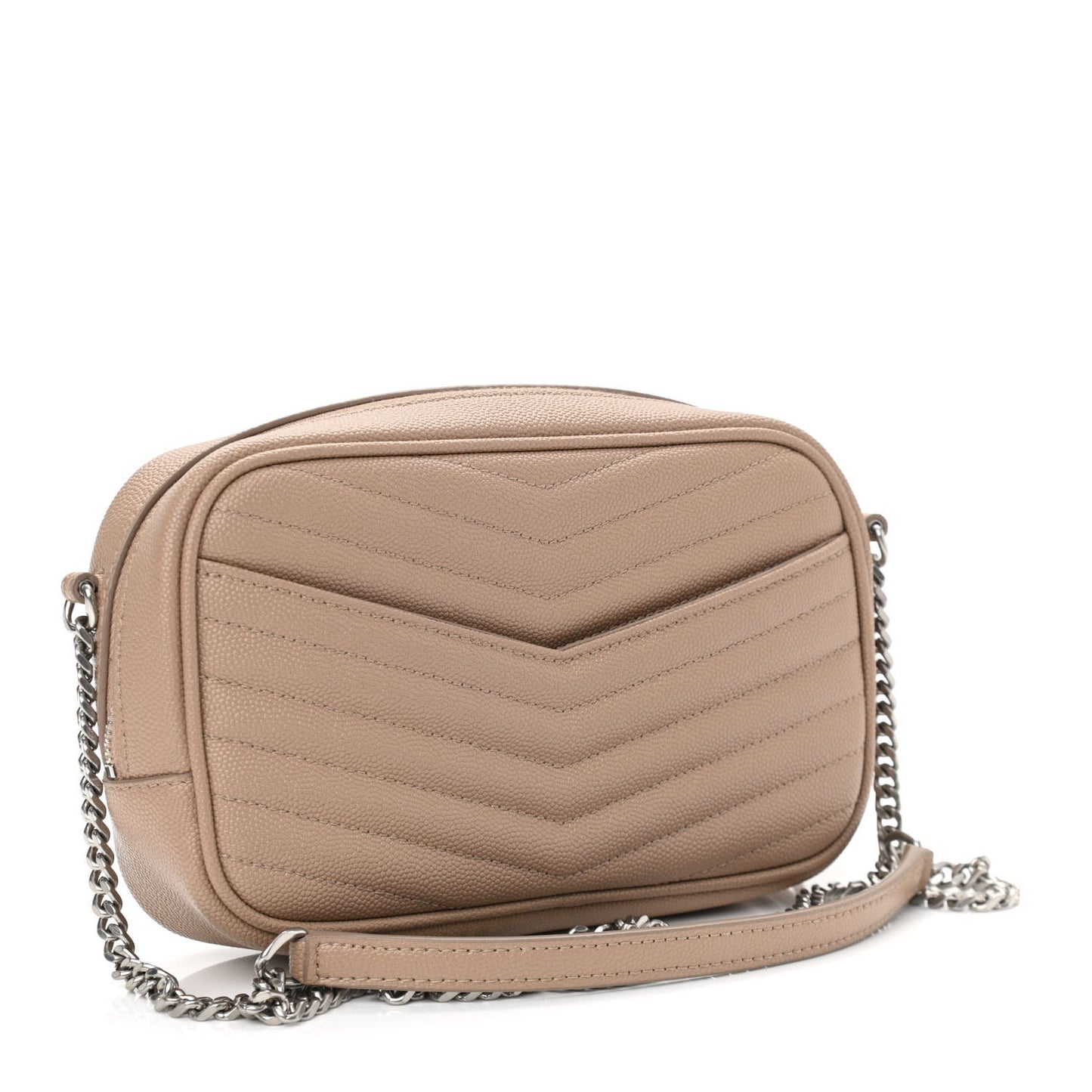 Grain De Poudre Matelasse Monogram Mini Lou Camera Bag Dark Beige