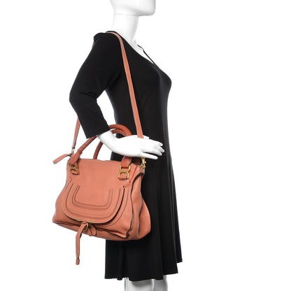 Chloe Calfskin Medium Marcie Satchel Coral 2 of 9