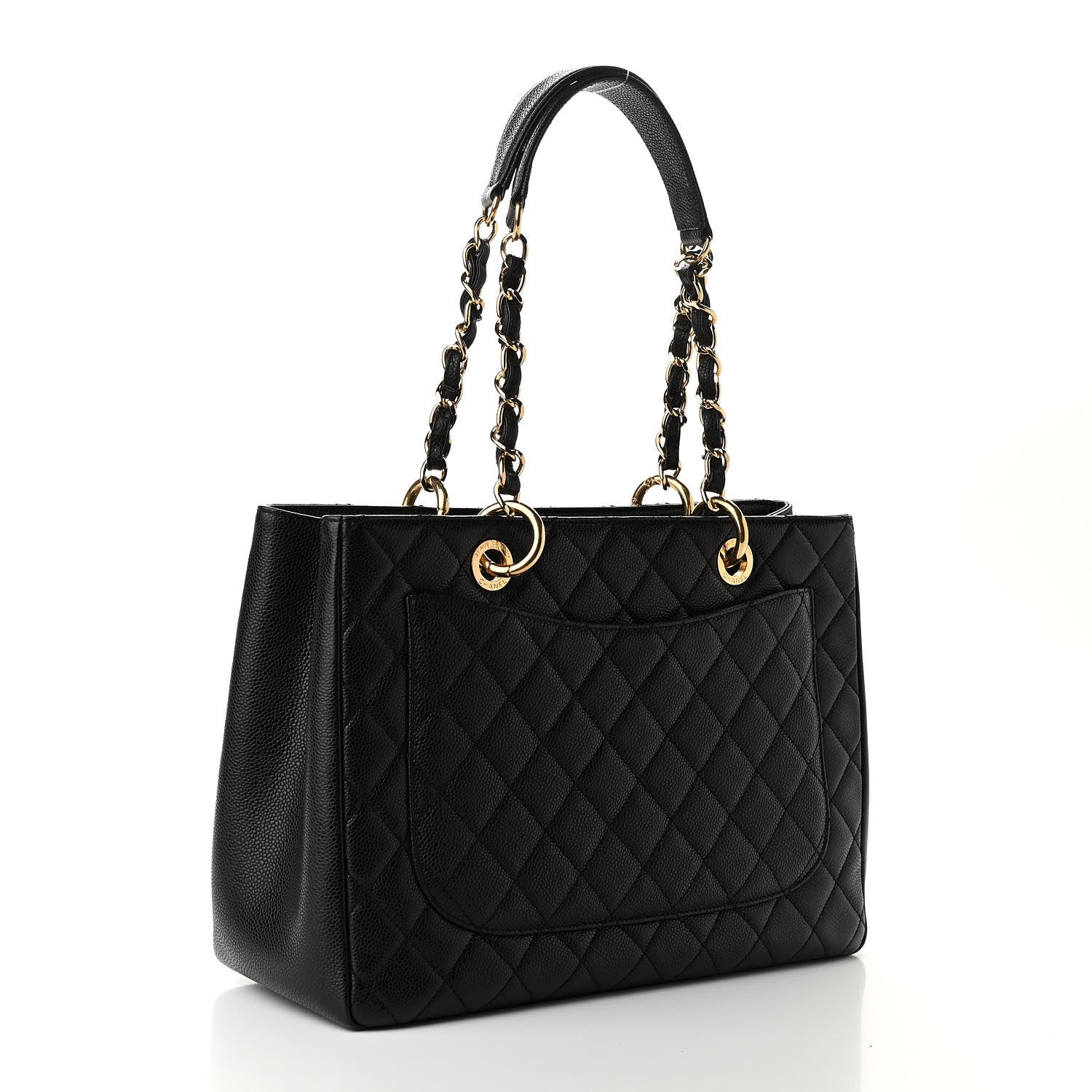Chanel Caviar Quilted Grand Shopping Tote GST Black 3 of 12
