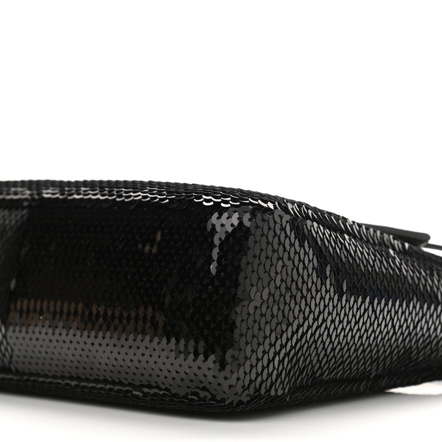 Prada Paillettes Sequin Mini Re-Edition 2000 Bag Black White 11 of 12