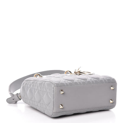 Christian Dior Lambskin Cannage Small My Lady Dior Gris 4 of 12