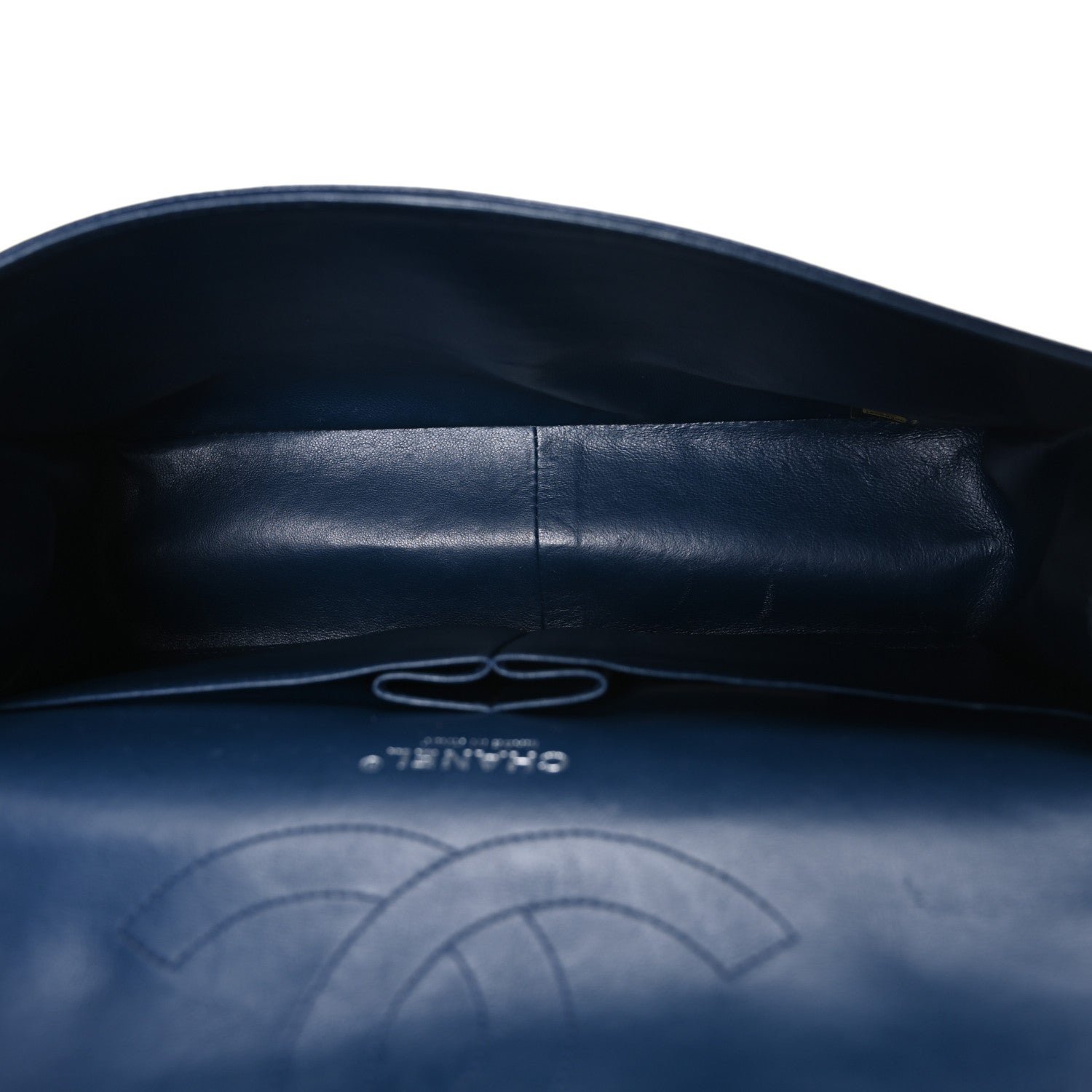 Chanel Caviar Quilted Jumbo Double Flap Navy Blue 5 of 10